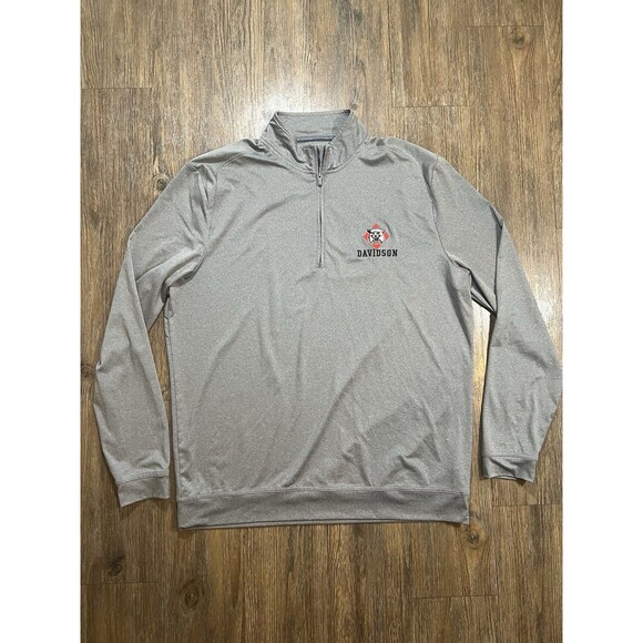 Johnnie-O Sweatshirt Mens Large Gray Flex Performance Quarter Zip 1/4 Golf Top - Picture 1 of 9